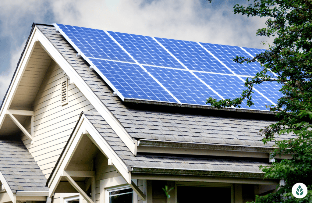 cheap solar panels on a house's roof